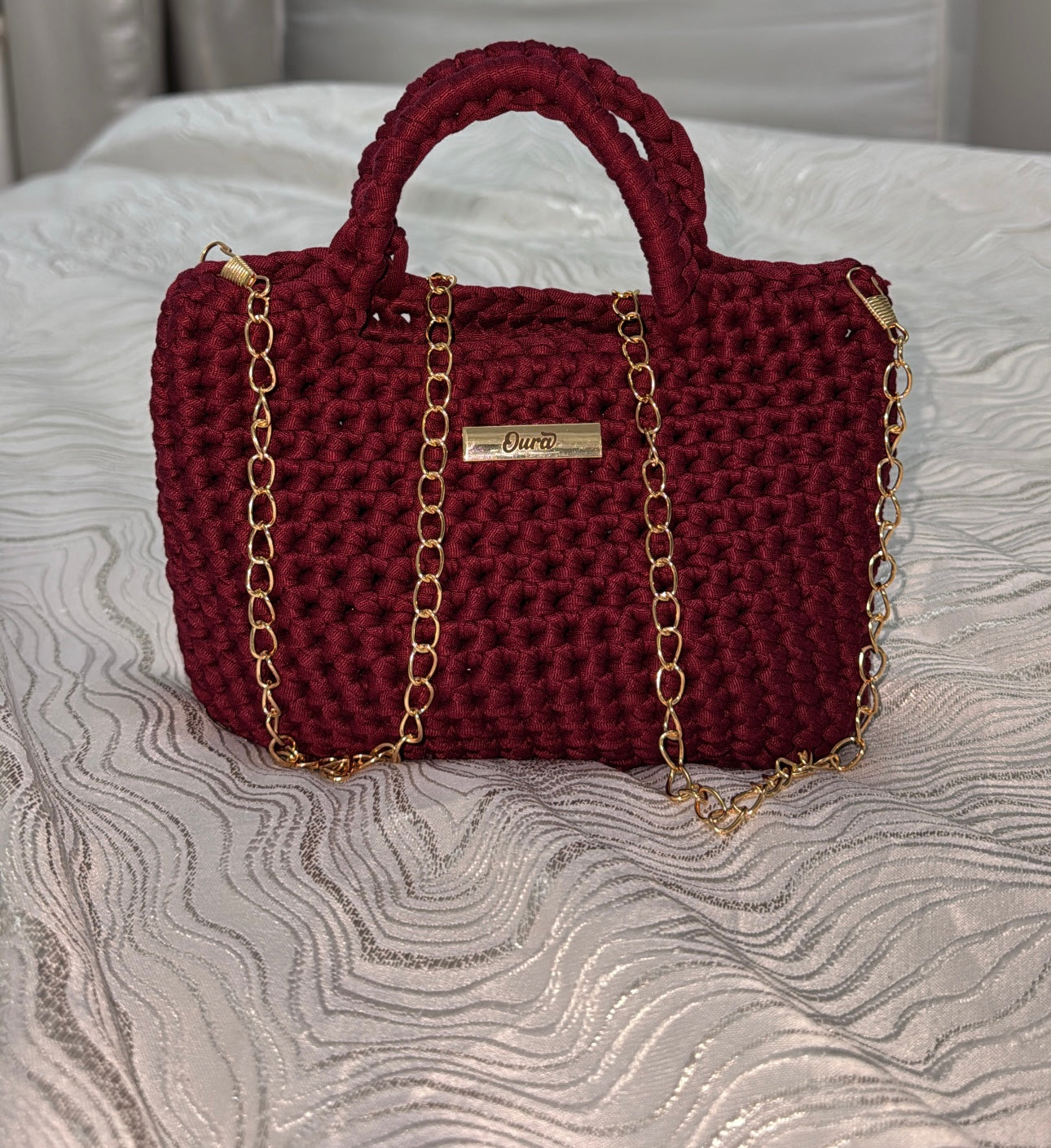 The Classic Chain Bag- Burgundy