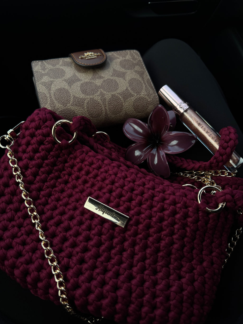 The Classic Chain Bag- Burgundy