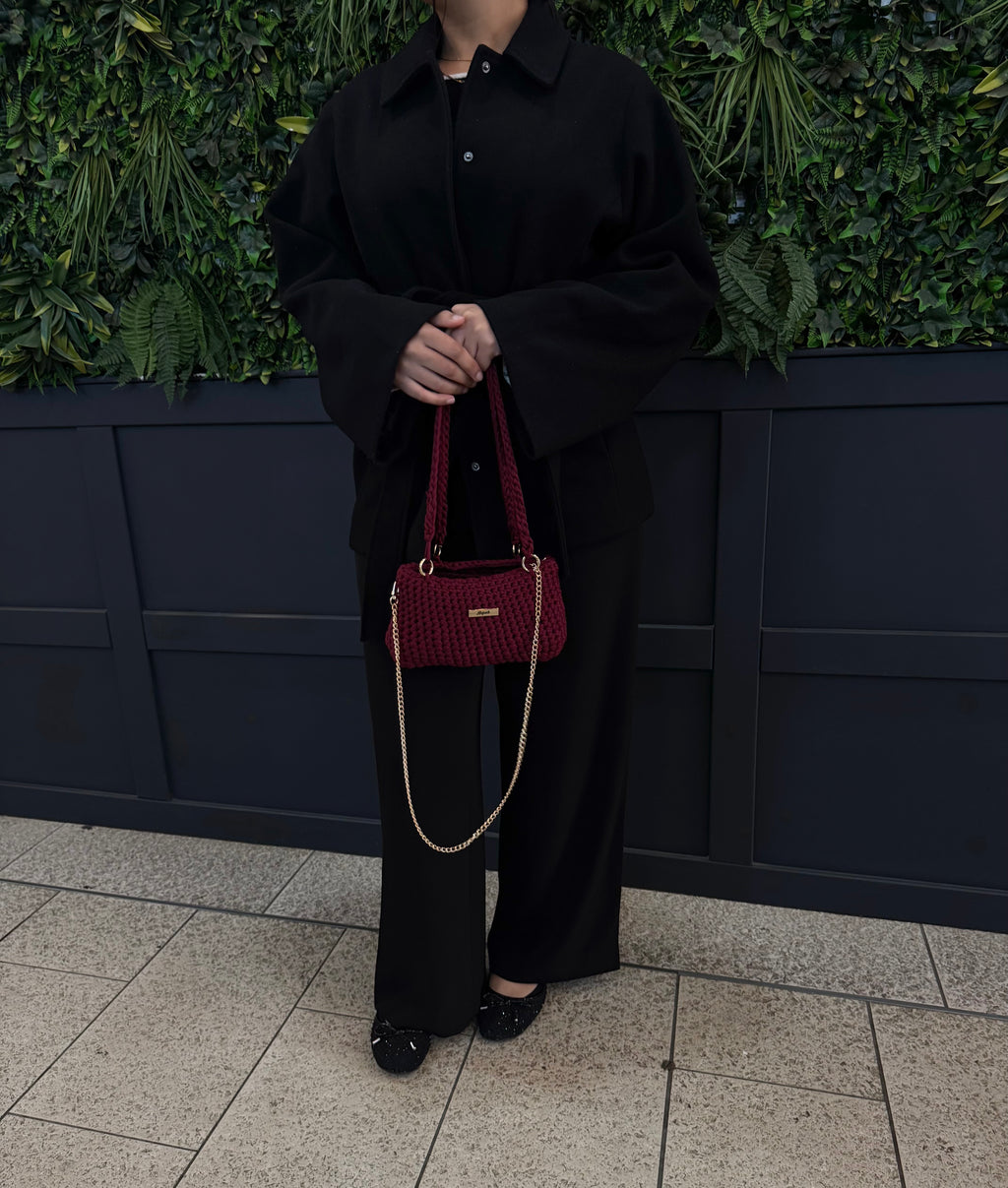 The Classic Chain Bag- Burgundy