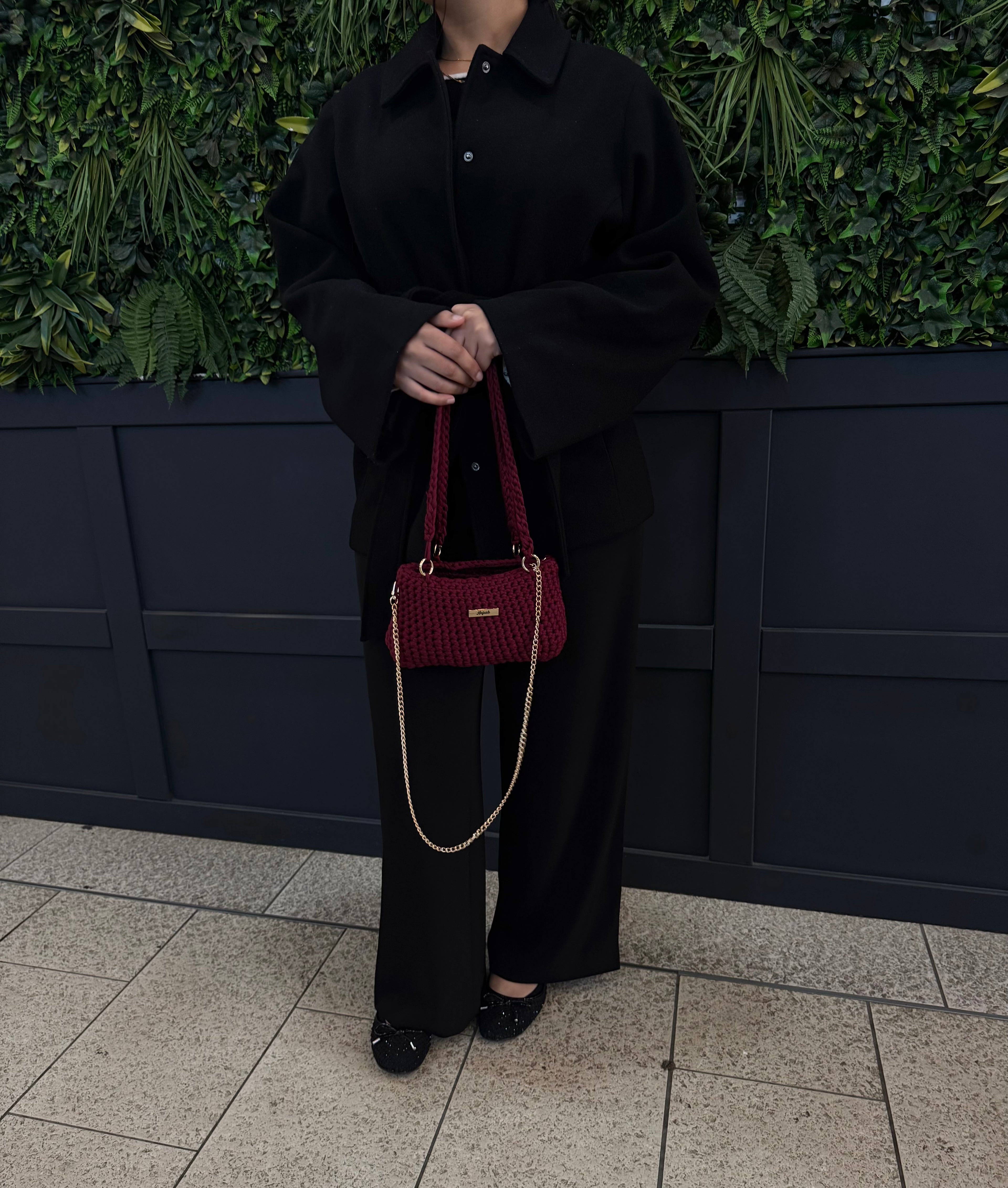 The Classic Chain Bag- Burgundy