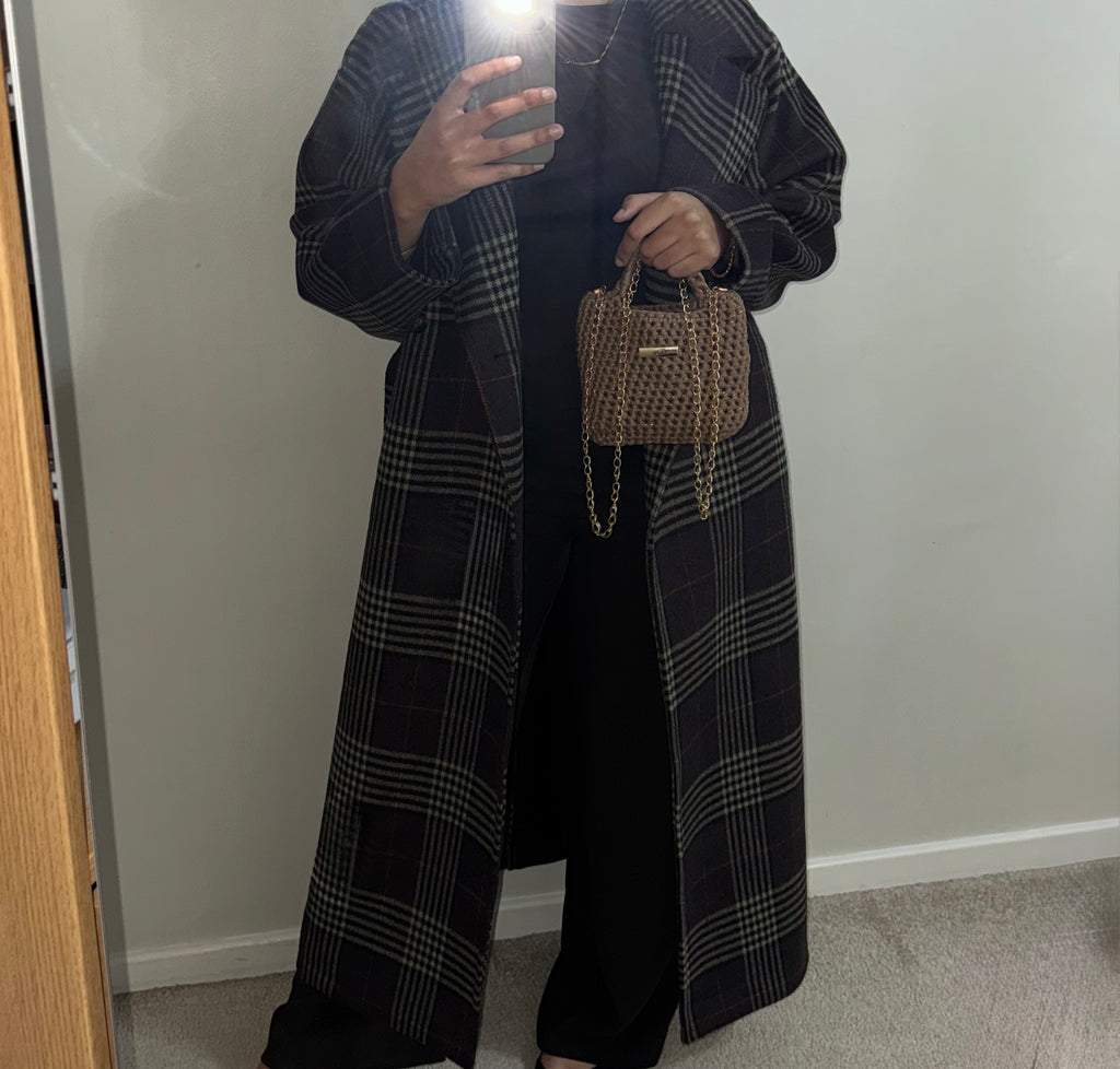 The Classic Sparkle Chain Bag- Light Brown and Gold