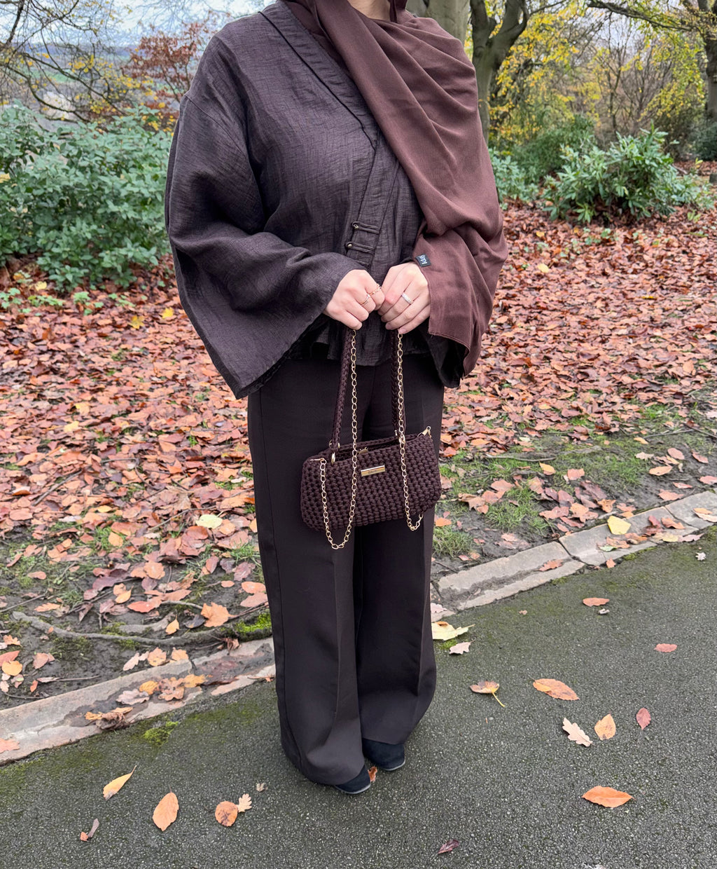 The Classic Chain Bag- Dark Brown