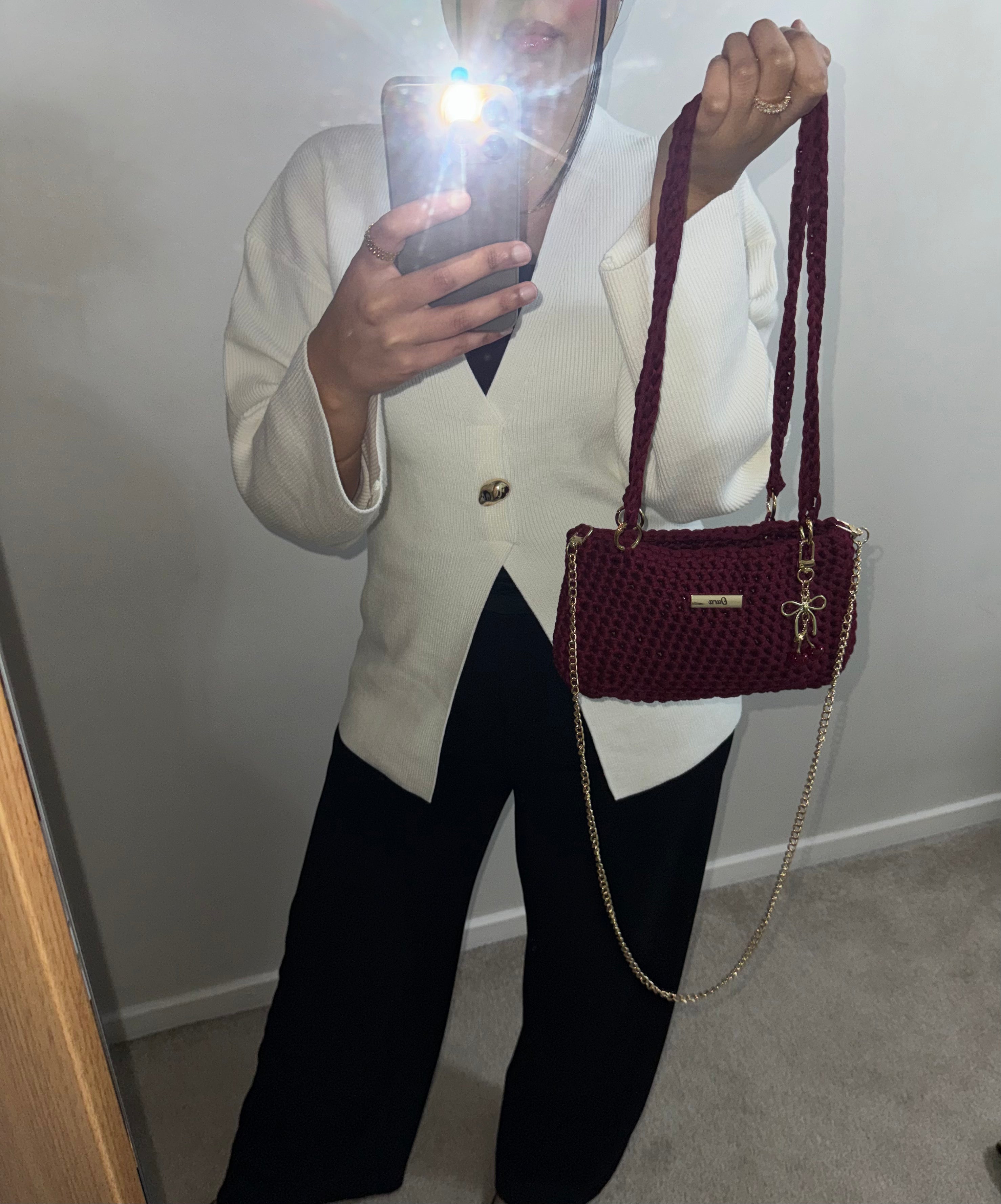 The Classic Chain Bag- Burgundy