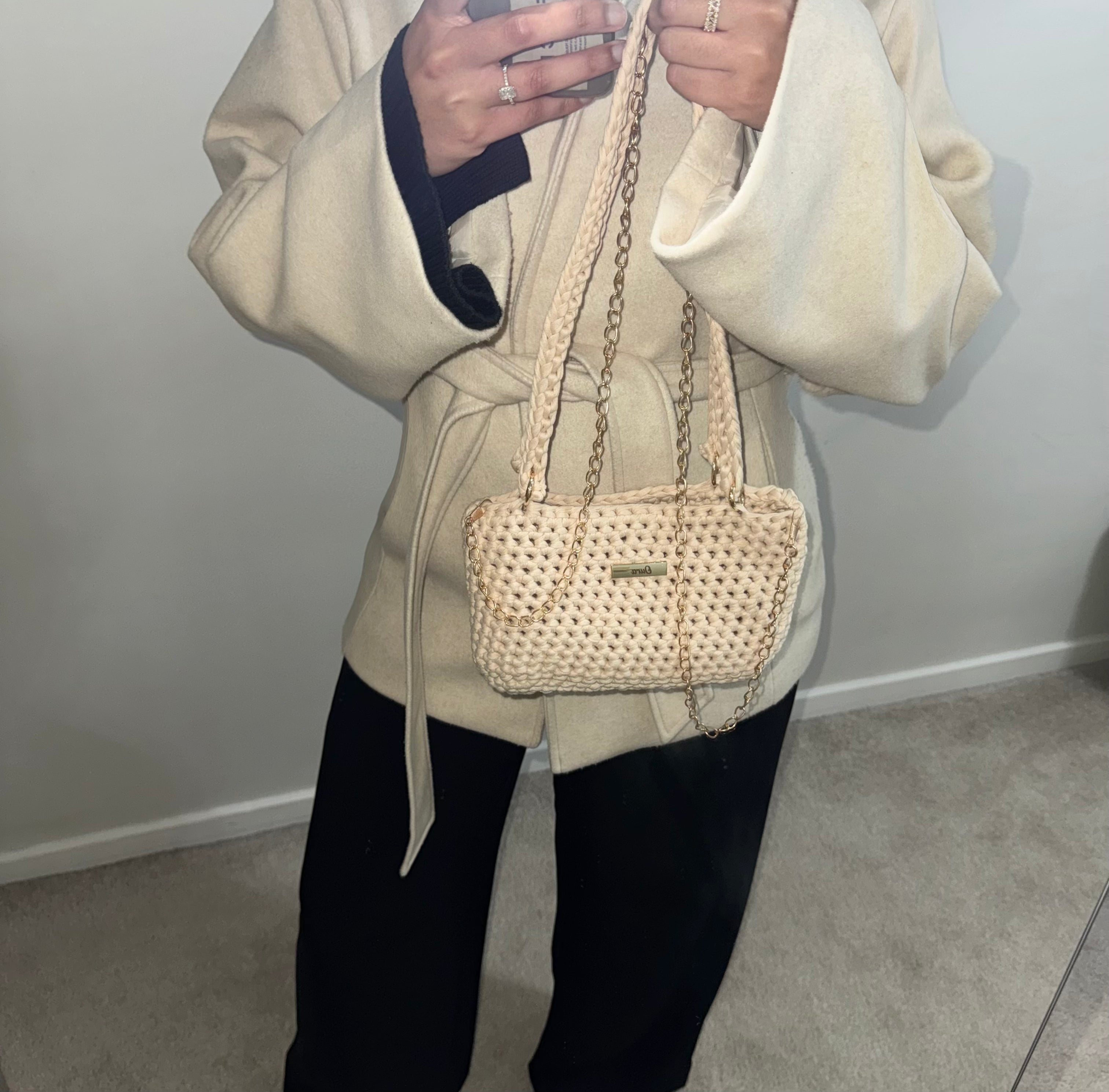 The Classic Chain Bag- Cream