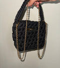 The Jasmine Bag- Black (Rhinestone Details)