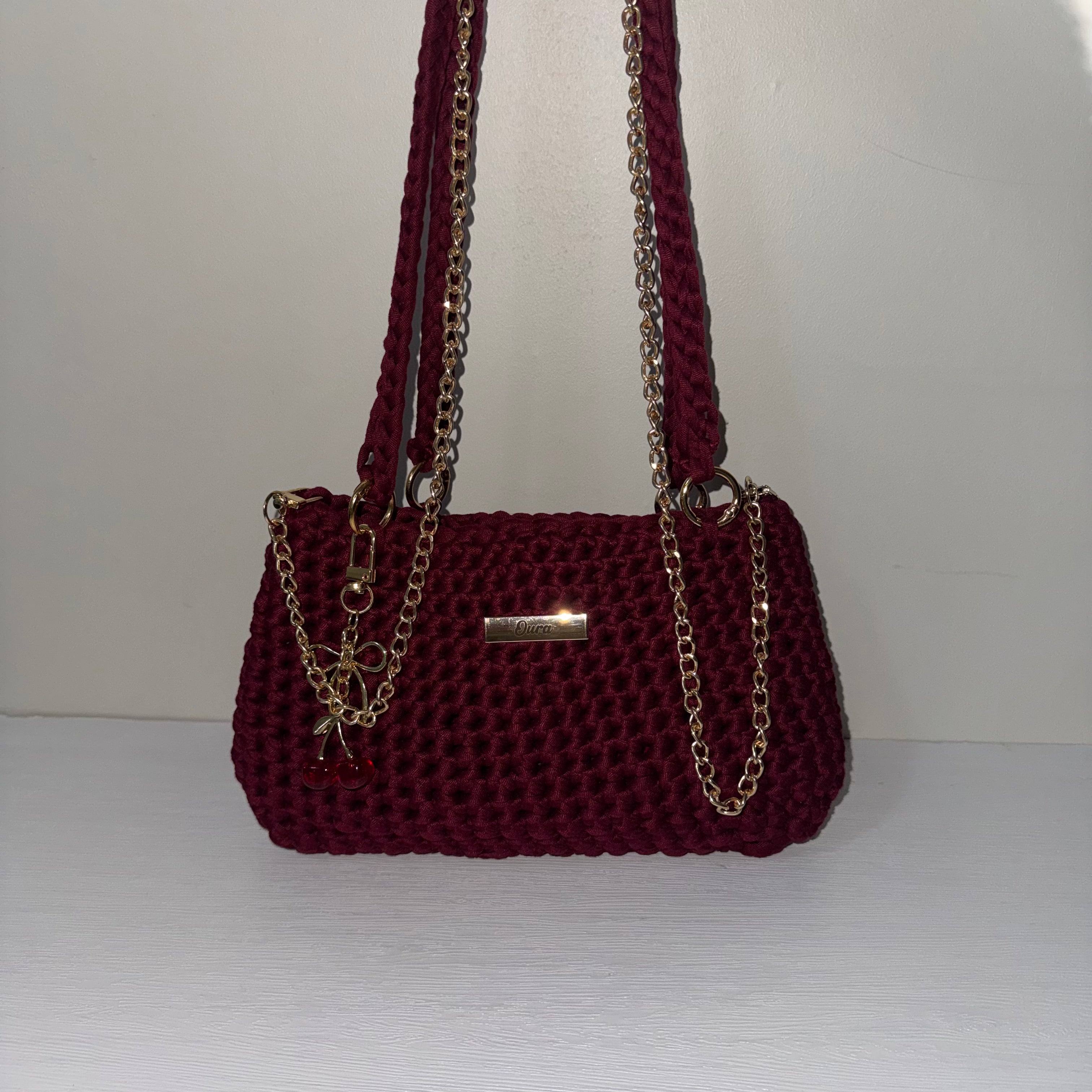 The Classic Chain Bag- Burgundy