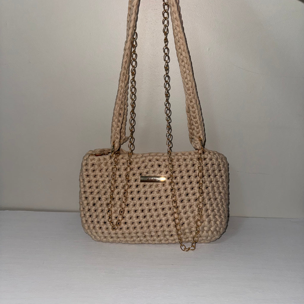 The Classic Chain Bag- Cream