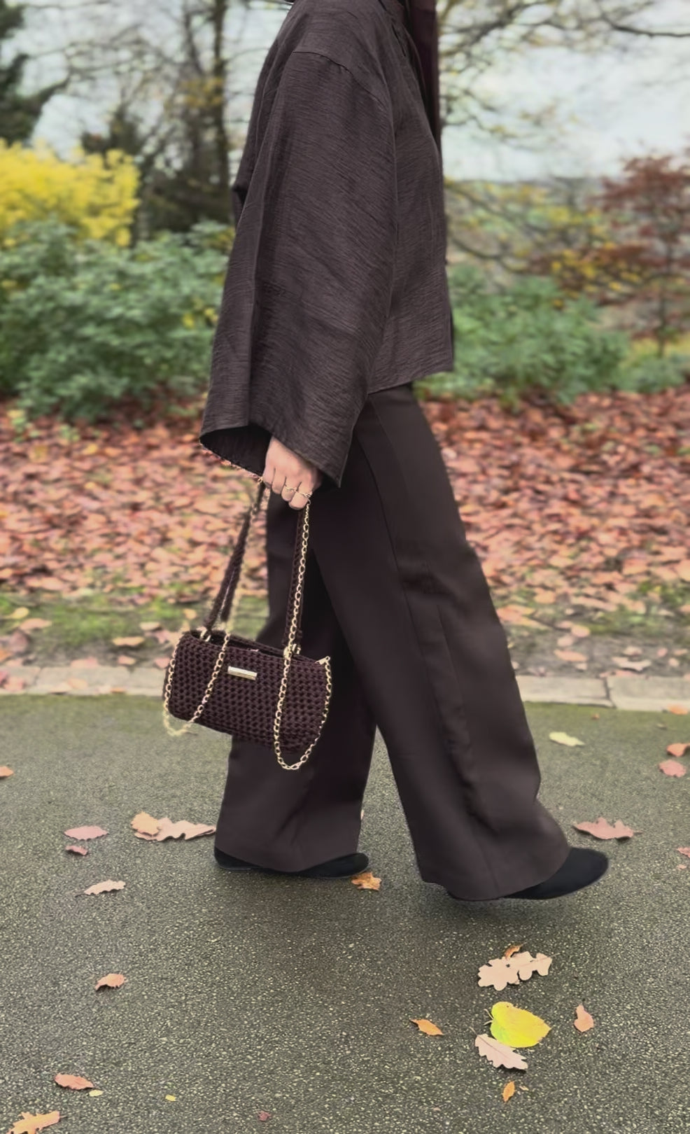 The Classic Chain Bag- Dark Brown