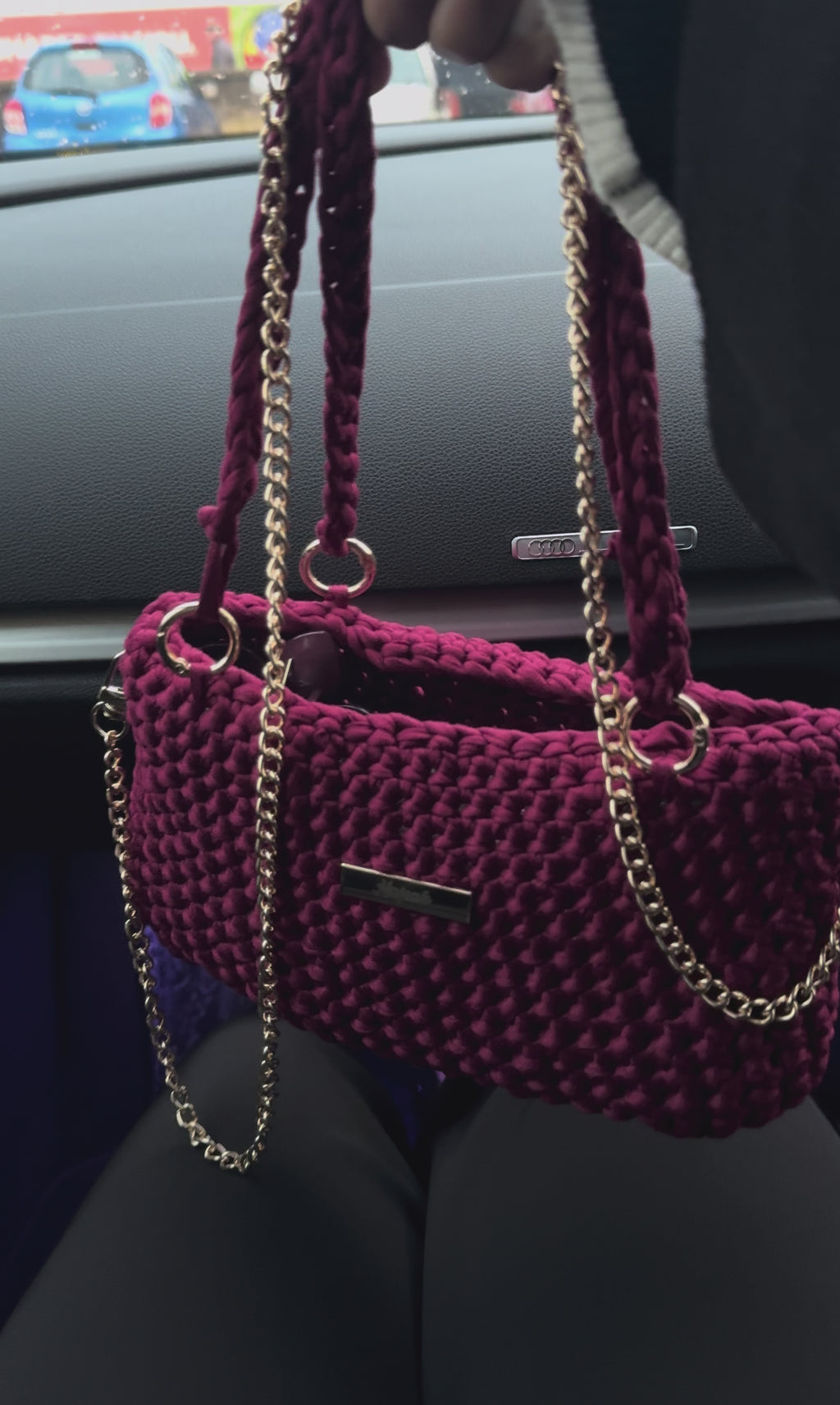 The Classic Chain Bag- Burgundy