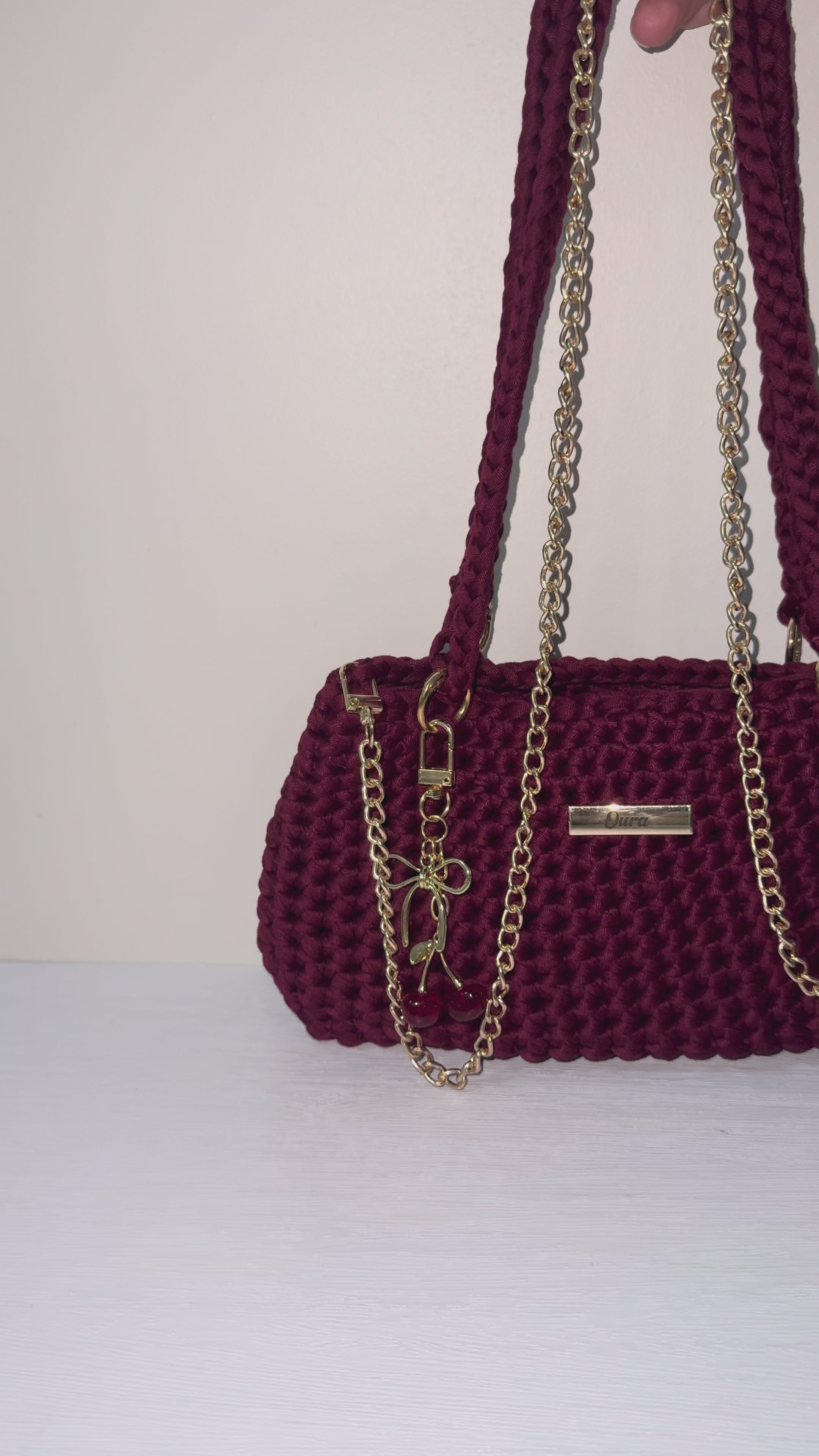 The Classic Chain Bag- Burgundy